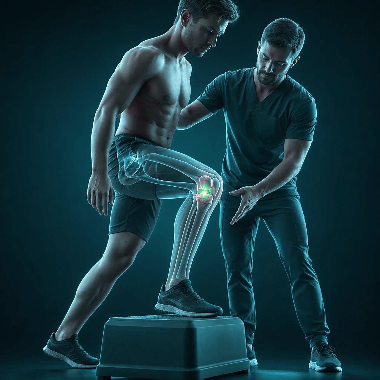 Oefentherapie onder begeleiding bij revalidatie van de knie